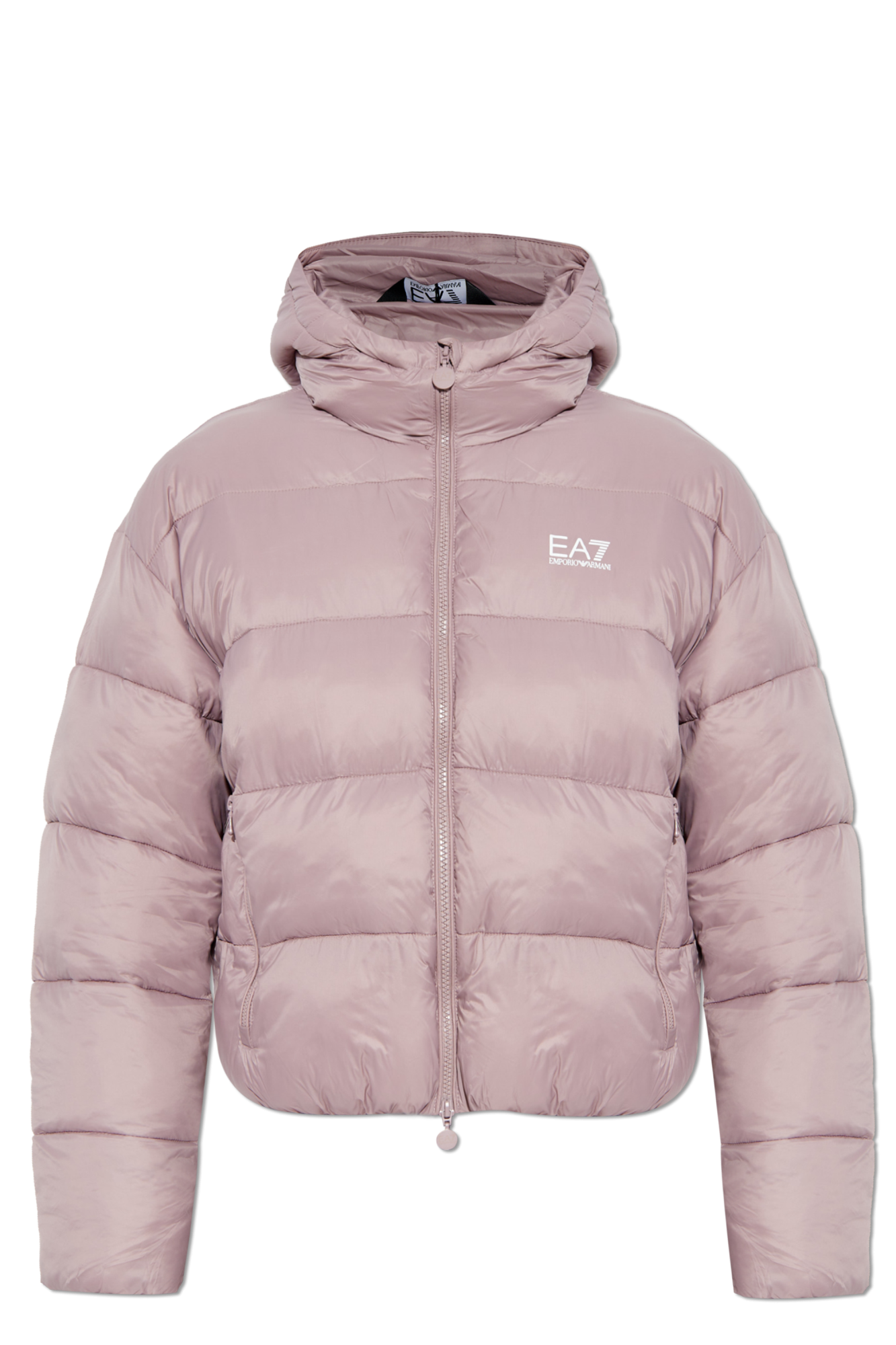 Rosa Gefutterte Jacke mit Kapuze EA7 Emporio Armani Vitkac Germany